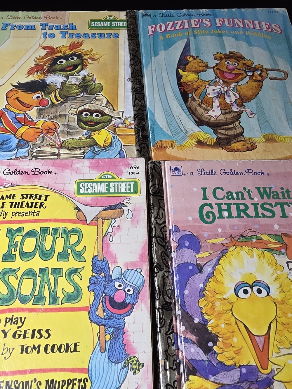 17 Sesame Street Little Golden Books Lot Grover Big Bird Elmo Oscar Bert Ernie - Picture 3 of 5
